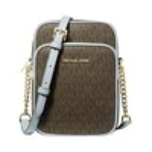 Michael Kors Jet Set Travel Medium Logo Crossbody Bag (PALE BLUE)